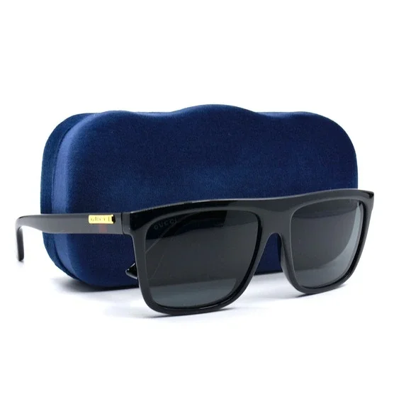 NEW GUCCI GG0748S 001 BLACK GREY AUTHENTIC SUNGLASSES - Picture 7 of 12